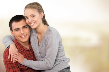 Obraz premium Couple, Cheerful, Happiness.