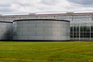 large water tanks for the storage of water for greenhouses