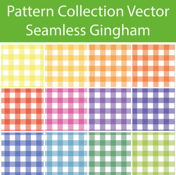 Pattern Collection Vector Seamless Gingham