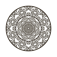 round ornament pattern, decorative vector element