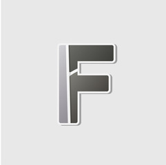 Abstract icon based on the letter f