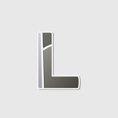 Abstract icon based on the letter l