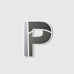 Abstract icon based on the letter p