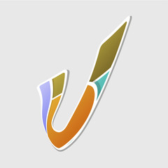 Abstract icon based on the letter u