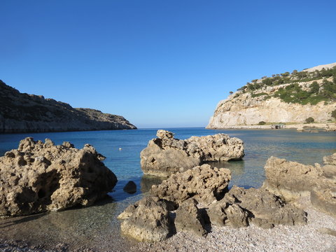 Gr&egrave;ce - ile de Rhodes - Baie des Canons de Navarone