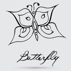 abstract butterfly vector