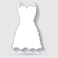 Woman dress sign icon. Elegant clothes symbol