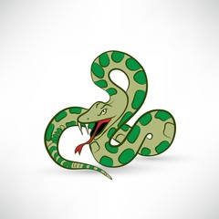 Illustration of Cartoon Snake