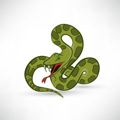 Naklejka premium Illustration of Cartoon Snake