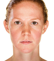 Close Up of Serious Woman