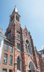 Obraz premium Vlamingstraat Heilig Hartkerk Jezuïetenkerk Brugge