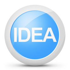 Icona idea bottone blu