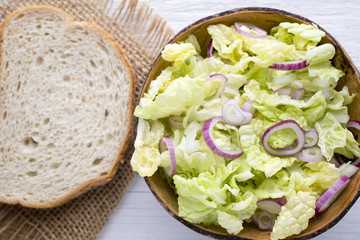 Lettuce. Vegetarian food, light snacks.