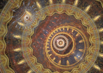 Abstract fractal astronomical clock