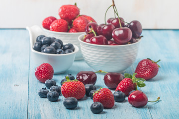 Berries mix in bowl