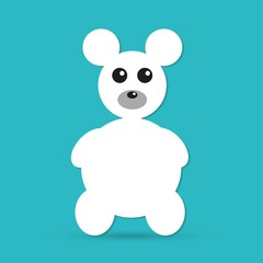 Teddy Bear Toy icon isolated