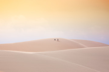 In the desert, White Sand Dunes, Mui Ne, Vietnam