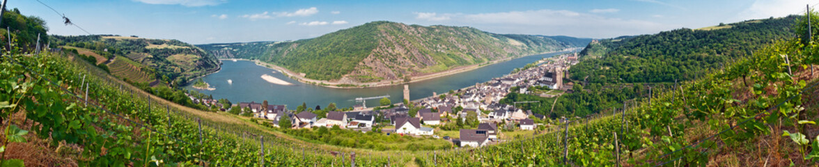 Fototapeta na wymiar Die Rheinschleife bei Oberwesel