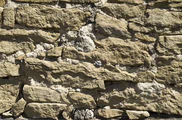 Old stone wall closeup