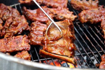Gegrillte Spareribs