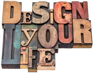 design your life word abstract