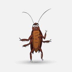 illustration of cartoon cockroach