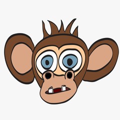 illustration of Cartoon Monkey