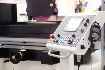 Fototapeta premium The image of metal-working machine