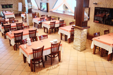 Interior of a modern cafe