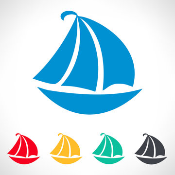 yacht - boat symbol vector