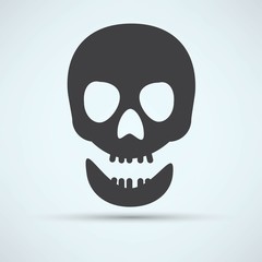 Skull icon isolated.
