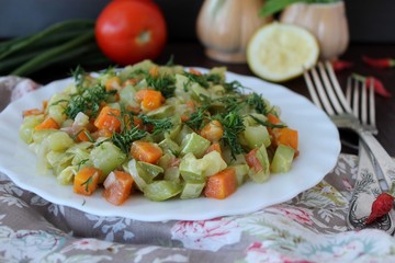 stewed zucchini with carrots