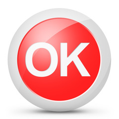 Tasto ok icona rosso