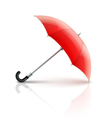 Red umbrella. Eps10 vector illustration. Isolated on white