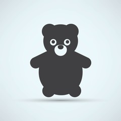 Teddy Bear Toy - Vector icon isolated