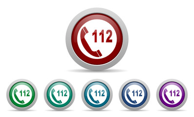 112 vector web icon set