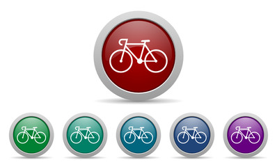 bicycle vector web icon set