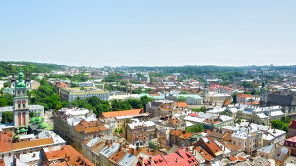 Obraz premium Lviv Aerial View