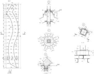 Dome bent trusses, drawing