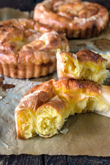 Slice of cheese pie