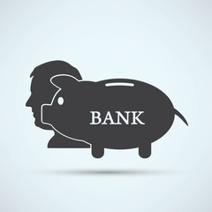 Piggy bank icon