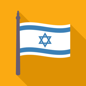 Israel flag vector icon