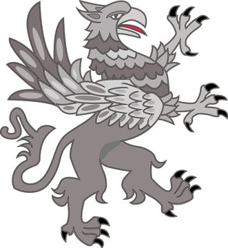 A Vector Illustration Of A Fighting Grey Griffin