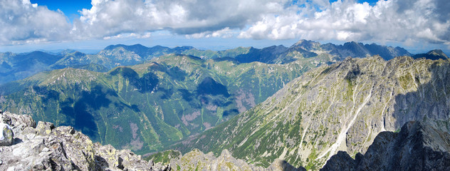 Panorama of High Tatras Hills in Slovakia