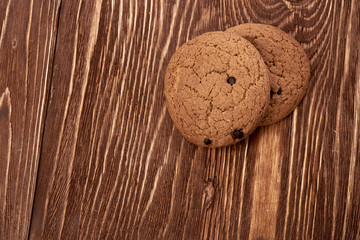 Obraz na płótnie Canvas oat cookies on wooden table
