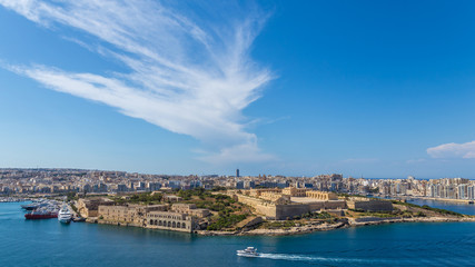 Panorama of Fort Manoel at Valletta, Malta