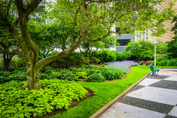 Gardens at Gateway Center Park in downtown Pittsburgh, Pennsylva