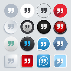 Vector modern quote icons set 