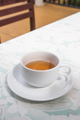 Tea cup in coffee shop