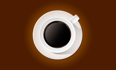 Realistic Cup Coffee Vector Design